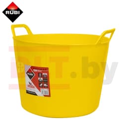 Ведро строительное гибкое RUBI (желтое), 40л, арт.88720