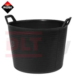 Ведро строительное гибкое RUBI (черное), 40л, арт.88773