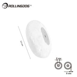 Угловой валик Rollingdog Corner Wheel 33мм, ворс 8мм, для бюгеля 6мм, микрофибра, арт.00463