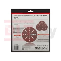 Круг шлифовальный DLT GrandFlex RED, P120, 225мм, 10шт, (на бумаге, оксид алюминия), арт.4508 - фото 4