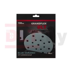 Круг шлифовальный DLT GrandFlex BLUE-CERAMIC, P150, 150мм, 10шт, (на бумаге, керамика и оксид алюминия), арт.3472 - фото 3