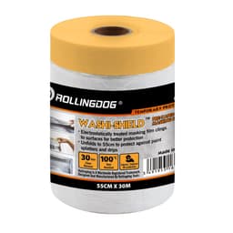 Укрывное полотно на малярной ленте Rollingdog WASHI-SHIELD 8мкм, 55см*30м, арт.80510 - фото 5