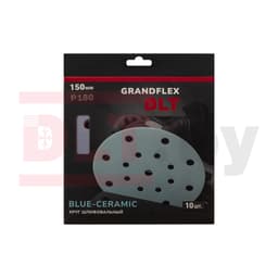 Круг шлифовальный DLT GrandFlex BLUE-CERAMIC, P180, 150мм, 10шт, (на бумаге, керамика и оксид алюминия), арт.3030 - фото 3