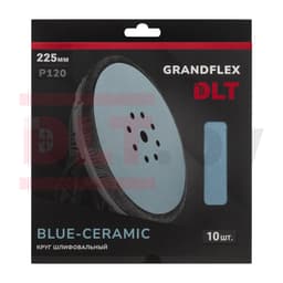 Круг шлифовальный DLT GrandFlex BLUE-CERAMIC, P120, 225мм, 10шт, (на бумаге, керамика и оксид алюминия), арт.3000 - фото 3