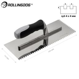Гребенка Rollingdog 280*115мм, зуб 4мм, серия Professional, арт.50101