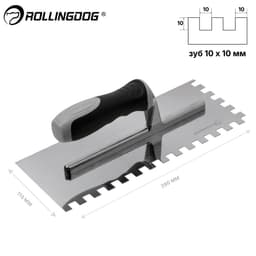 Гребенка Rollingdog 280*115мм, зуб 10мм, серия Professional, арт.50146