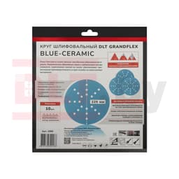 Круг шлифовальный DLT GrandFlex BLUE-CERAMIC, P80, 225мм, 10шт, (на бумаге, керамика и оксид алюминия), арт.2999 - фото 4