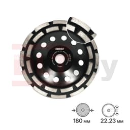 Алмазный шлифовальный диск (алмазная чашка) BIHUI DUAL-ROW MAX 180мм, арт.DCWD7