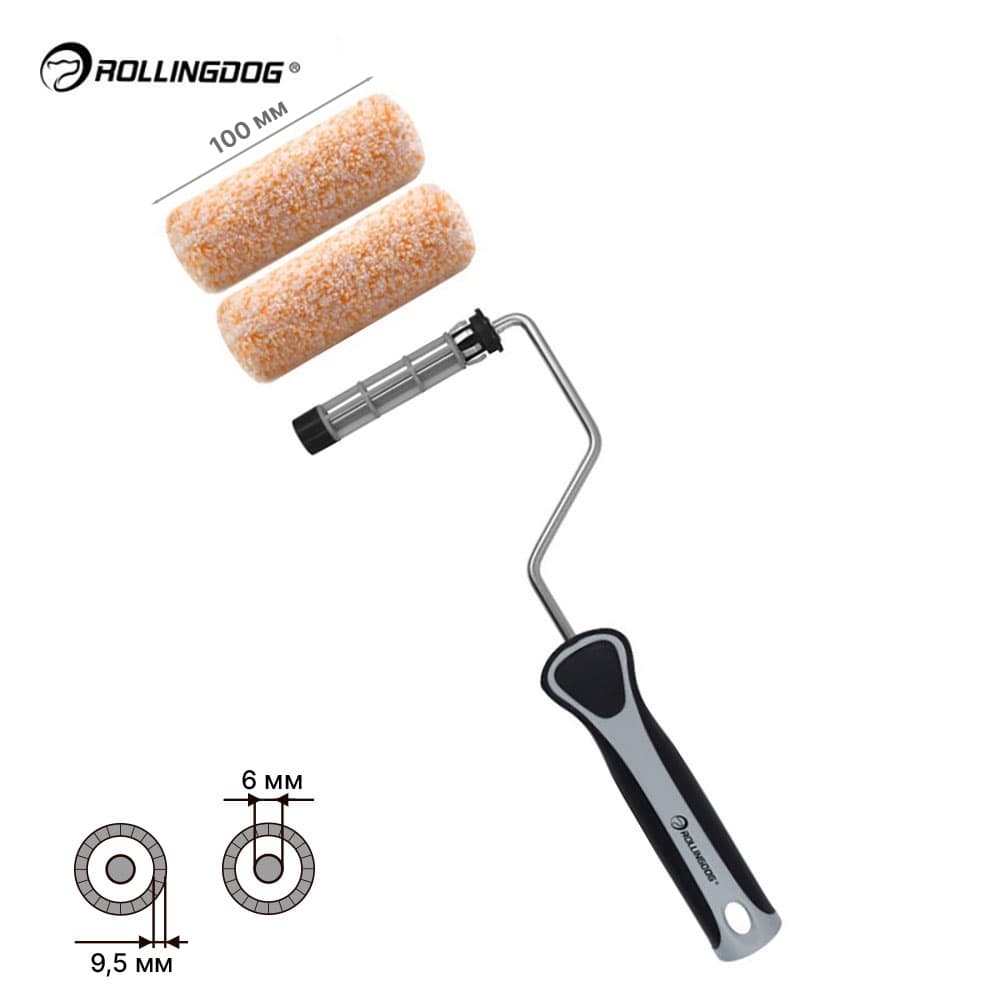 ΠΠ°Π±ΠΎΡ Π²Π°Π»ΠΈΠΊΠΎΠ² Ρ Π±ΡΠ³Π΅Π»Π΅ΠΌ Rollingdog SUPER-MICRO 100ΠΌΠΌ, ΡΠΎΠ΅Π΄ΠΈΠ½Π΅Π½ΠΈΠ΅ Π·Π°ΡΠ΅Π»ΠΊΠ°/ΠΊΠΎΠ½ΡΡ, ΠΌΠΈΠΊΡΠΎΡΠΈΠ±ΡΠ°, Π°ΡΡ.60301
