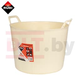 Ведро строительное гибкое RUBI (кремовое), 40л, арт.88723