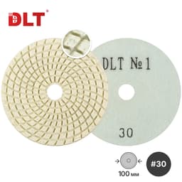 Алмазный гибкий шлифовальный круг DLT №1, #30, 100мм, арт.1948