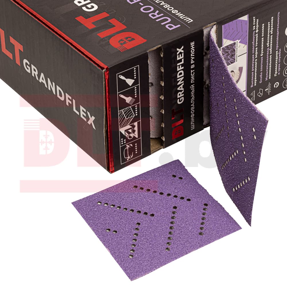 Шлифовальный лист в рулоне DLT GrandFlex PURO-ROLL, P120, 110мм*12м, (керамика точной формы), арт.3475 - фото 5