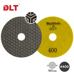 Гальванический алмазный гибкий шлифовальный круг DLT&9plitok, #400, 100мм, Премиум класс, арт.0633