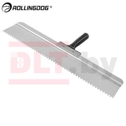 Шпатель зубчатый Rollingdog 600мм, прямое лезвие, зуб 6мм, резьба, серия Elite, арт.50560