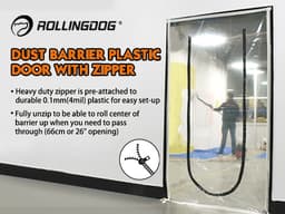 Дверь защитная многоразовая на молнии против пыли Rollingdog 120 х 220см, арт.81419 - фото 14