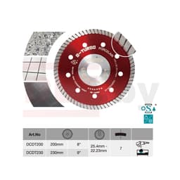 Алмазный диск BIHUI B-TURBO, 200х1,6мм, арт.DCDT200 - фото 2