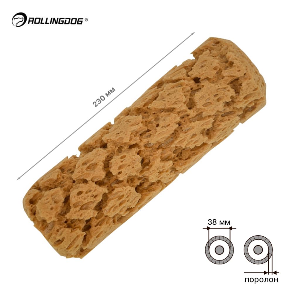 ΠΠ°Π»ΠΈΠΊ Rollingdog TEXTURALL 230ΠΌΠΌ, Π΄Π»Ρ ΠΊΠ°ΡΠΊΠ°ΡΠ° 38ΠΌΠΌ, ΠΏΠΎΡΠΎΠ»ΠΎΠ½, Π°ΡΡ.00190