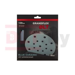 Круг шлифовальный DLT GrandFlex BLUE-CERAMIC, P320, 150мм, 10шт, (на бумаге, керамика и оксид алюминия), арт.3623 - фото 3
