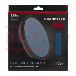 Круг шлифовальный сетка DLT GrandFlex BLUE-NET CERAMIC, P240, 225мм, 10шт, (керамика точной формы), арт.3014 - фото 3