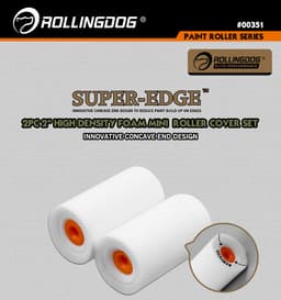 Набор валиков с бюгелем Rollingdog SUPER - EDGE 50мм, 2шт, поролон, арт.00351 - фото 4