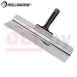 Шпатель зубчатый Rollingdog 450мм, загнутое лезвие, зуб 6мм, конус, серия Elite, арт.50561