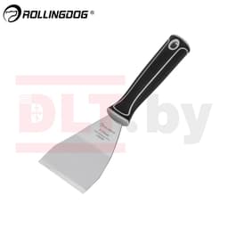 Шпатель-скребок Rollingdog 3" (75мм), изогнутый, защелка/конус, арт.50446
